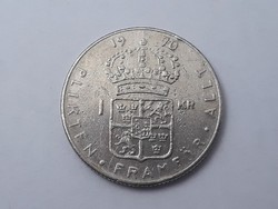 Sweden 1 krona 1970 coin - Swedish 1 krona 1970 foreign coin