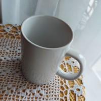 Pearl ceramic cup, mug, voice recorder / voice message / option included, white color, flawless