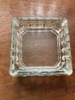 Retro style thick glass ashtray. 13X13 cm