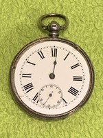 Antique silver 2 key cylinder pocket watch in beautiful condition