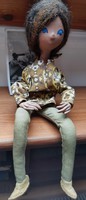 Regi kézműves baba a 60-as évekből