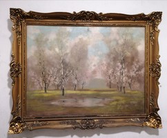 László Kézdi kovács (1864-1942) landscape c.Oil painting 120x90 cm