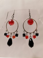 Black red crystal earrings (150)