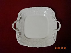 Herend porcelain white bowl with two handles, type number: 1430/65. He has! Jókai.