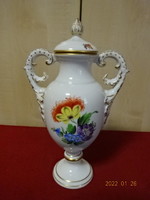 Herend porcelain goblet - vase with lid -, small village days bet with the inscription 1971. He has! Jókai.