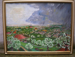 STEYR város / Ausztria /  , JELZETT ., , vászon  ,  méret ,a kép :  60 x 80 cm