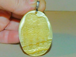 Carved owl pair pendant 2021 fashion color: marked in yellow 18kgp