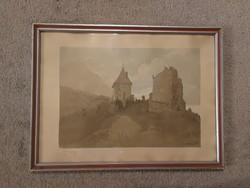 Ujváry '78 signed etching or linen, size indicated!