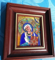 Tűzzománc - rekeszzománc ikon kép - szentet ábrázol