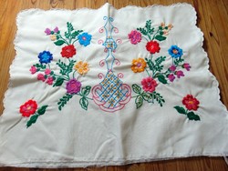 Embroidered needlework, cushion cover 53 x 43 cm.