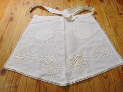 Embroidered pocket apron