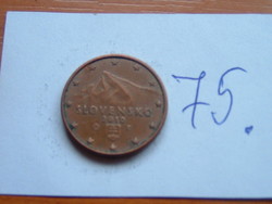 Slovakia 1 euro cent 2010 mk mk kremnica, high tatras 75.