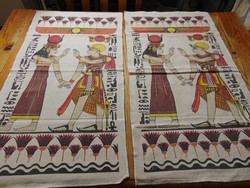 2 darab nyomott mintás egyiptomi textil