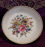English floral porcelain plate and bowl (l2024)
