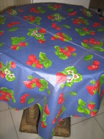 Beautiful vintage cherry strawberry tablecloth in spring mood
