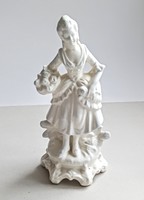 Lady in faience baroque dress 18cm