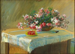 1H294 Perczell Marking: Tabletop Flower Still Life 1972