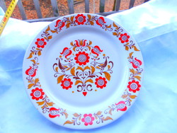 Alföldi retro porcelán fali tányér-madaras népies minta-szép állapotú 24 cm