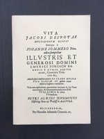 Vita Jacobi despotae Moldavorum. 1587.