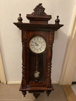 Old German carved wall clock with s & s mark and Slovak clockwork