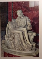 Michelangelo: Piéta, Vatikán, olasz képeslap