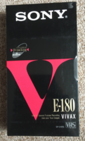 Sony VHS E-180 VIVAX videó kazetta, bontatlan