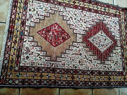 Negotiable! Silk embroidered soumak Iranian shahsavan tribal kilim, artistic work!