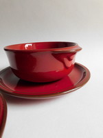 Fire red German retro ceramic soup sets for customer Sissy11 - 2 pieces
