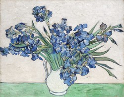 Vincent van gogh - in a vase of irises - reprint