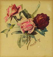 1H363 stark m. Marked: roses 1905