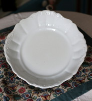 White porcelain, mcp czechoslovakia deeper serving, beautiful garland, embossed serving bowl