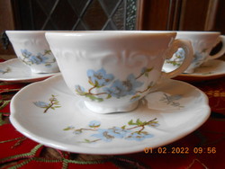 Zsolnay kék barackvirág mintás kávés csésze