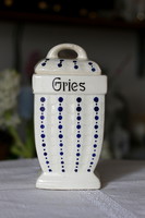 Beautiful faience kitchen container with spice gries inscription
