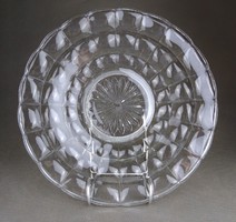1H463 Thick Wall Round Glass Serving Tray 28.5 Cm
