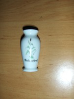 Hollóházi porcelán Balatonfüred emlék váza kézi festésű 5,3 cm magas (1/p)