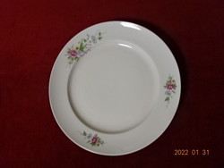 Lowland porcelain flat plate decorated with a bouquet of flowers. He has! Jókai.