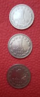 3 db 1 dinár 1965-ből
