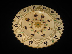 Old decorative wall plate from Óbánya from the 1930s, 27.5 cm. Nice condition