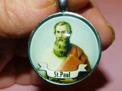 Szent Pál  Tibeti Ezüst Medál- Mindkét oldalán más mintával viselhető