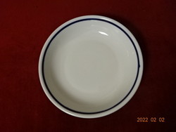 Zsolnay porcelain blue striped flat plate, diameter 20.5 cm. He has! Jókai.