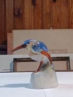 Hand-painted drasche budapest porcelain kingfisher (gbk-2)