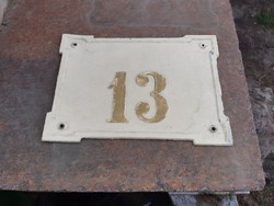 Antique house number sign