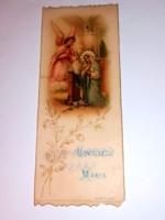 Antique, image of the Virgin Mary, prayer, prayer book, on special parchment-like paper 1908. 78.