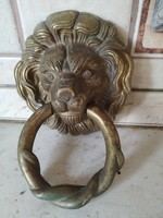 Régi oroszlán fejes réz öntvény ajtó kopogtató eladó!