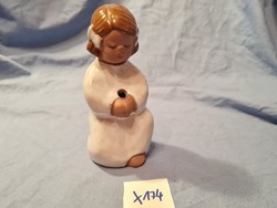 Praying girl Swedish ceramics