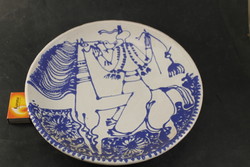 Marked art deco ceramic wall plate 354