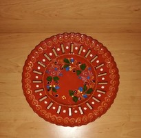 Openwork glazed ceramic wall plate 30 cm (n)