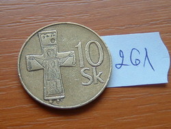 Slovakia 10 crowns mk nail mine, brass 261