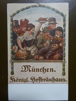 Sör - München német sörös képeslap