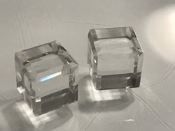Swarovski kristály fazettált kockák, 1,5 x 1,5 cm-esek